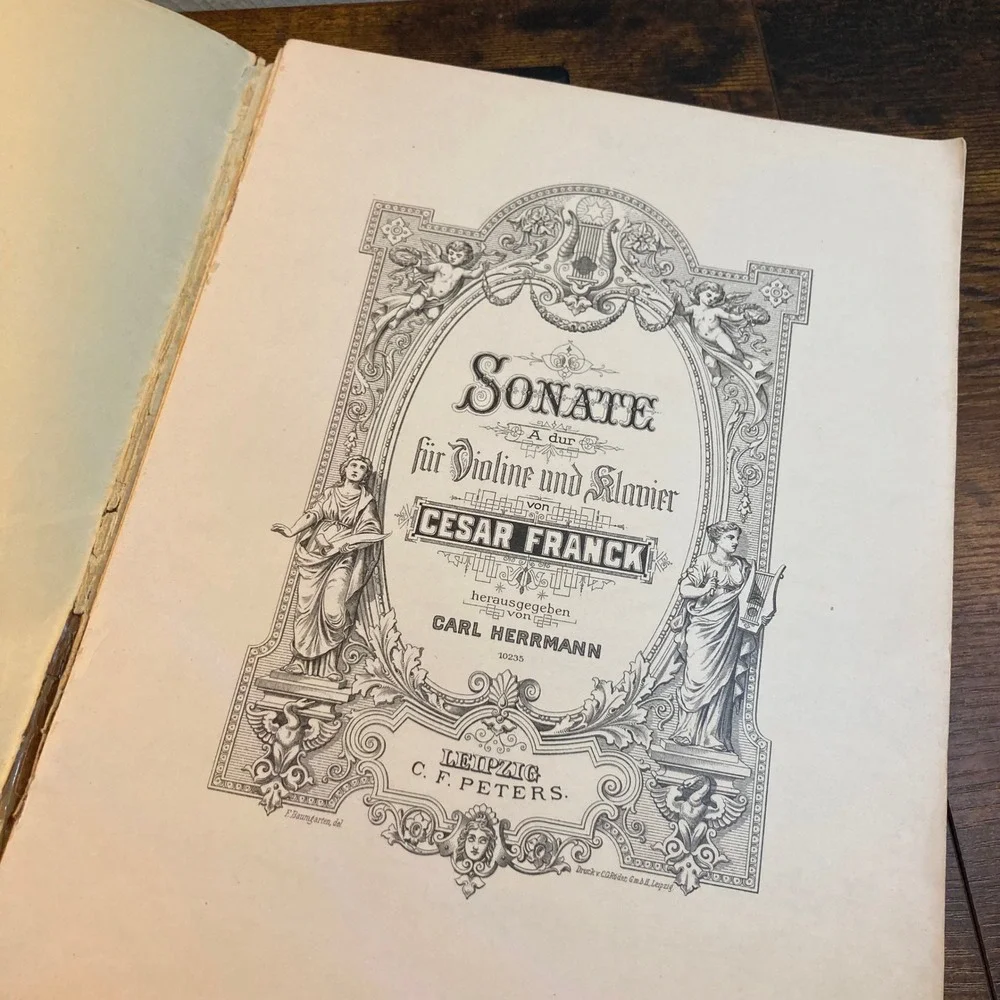Cesar Franck Sonate A Major Violin Piano Sheet Music Edition Peters 3742 Vintage